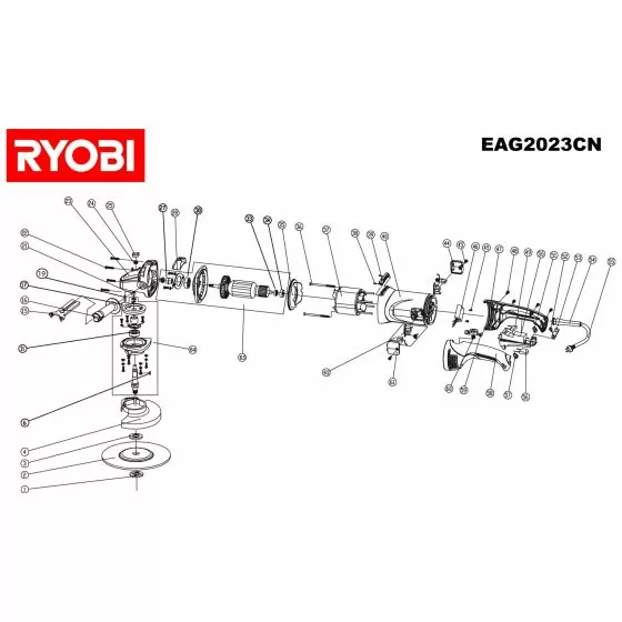 Ryobi EAG2023CN Spare Parts List Type: 5133000090
